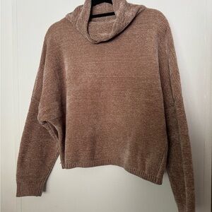 Bear Dance Tan Cowl Neck Sweater